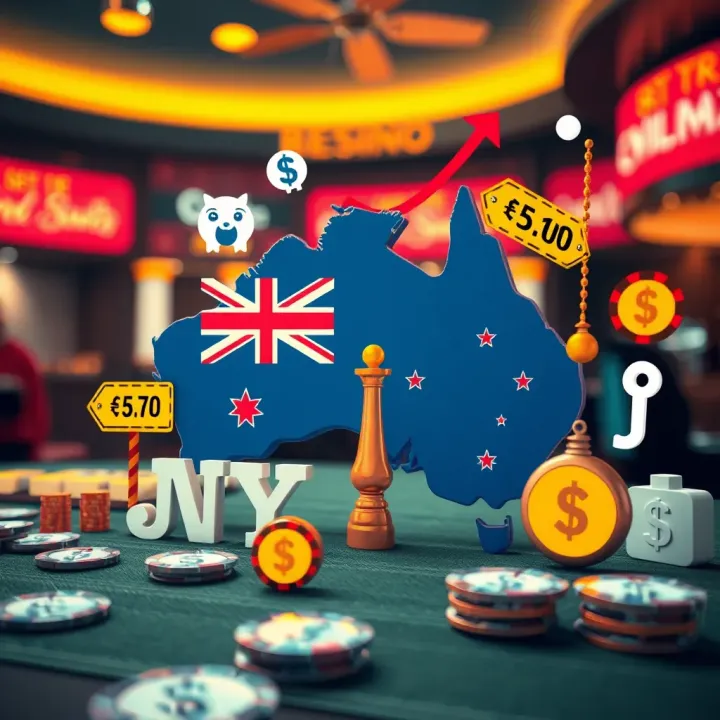 Illustration of economic and social symbols representing fairness and inequality in Australia