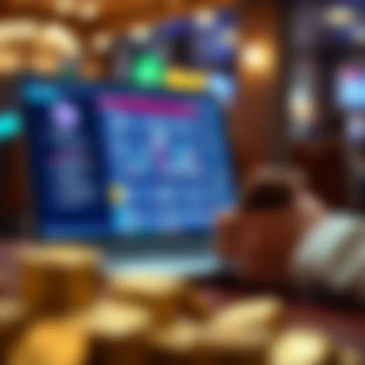 Person browsing financial information on a laptop with a smartphone nearby