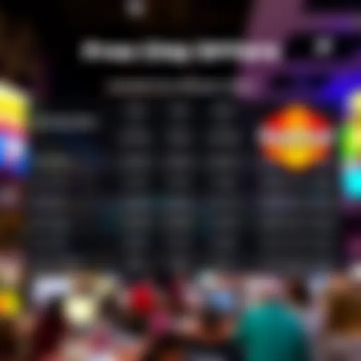 Comparison chart highlighting free chip offers and bonus perks across multiple Australian online casinos