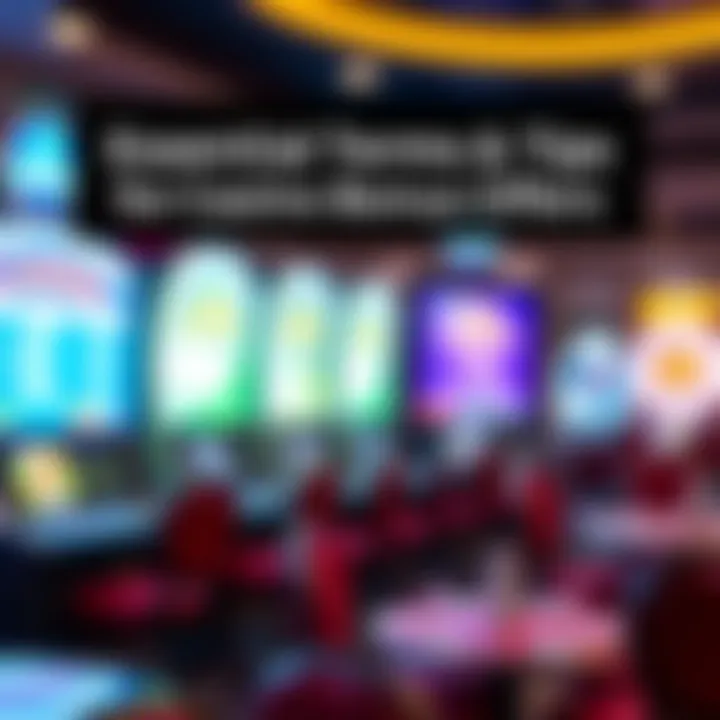 Graphic showing a checklist of terms and tips for maximizing casino bonus benefits