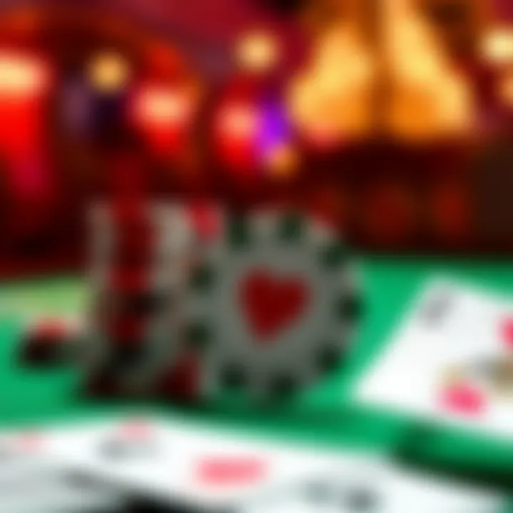 Visual representation of casino chips and cards symbolizing responsible gaming and bonus use