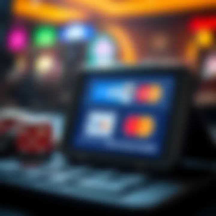 A digital wallet displaying secure payment methods for online gambling transactions