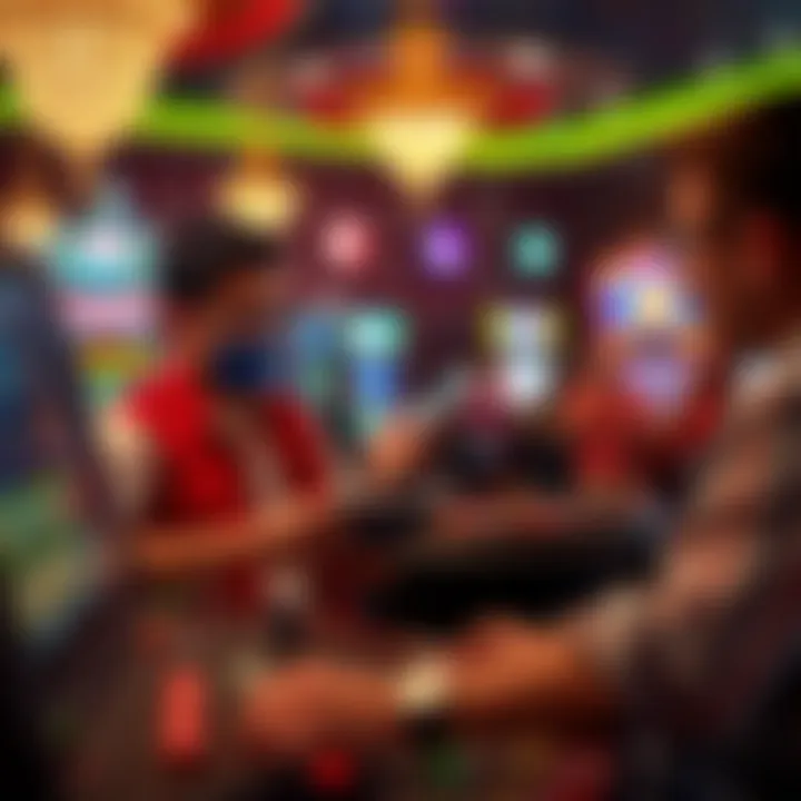 Visualization of players analyzing casino reviews and ratings to choose trustworthy gambling sites