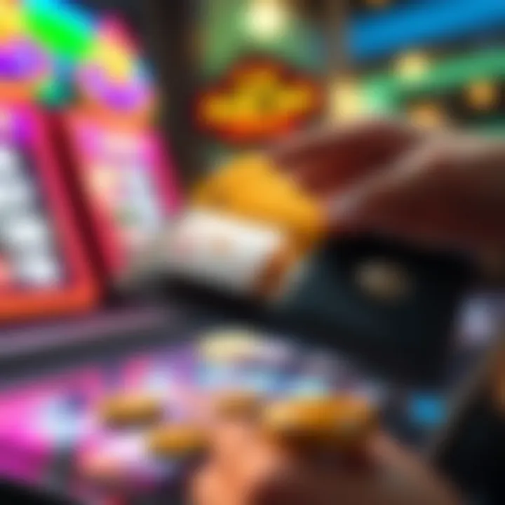 Illustration of a digital wallet receiving free chip credits for online gambling