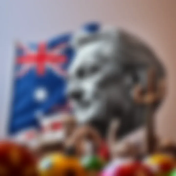 Collage showing Australian cultural symbols alongside Dick Smith's philanthropic initiatives promoting equity