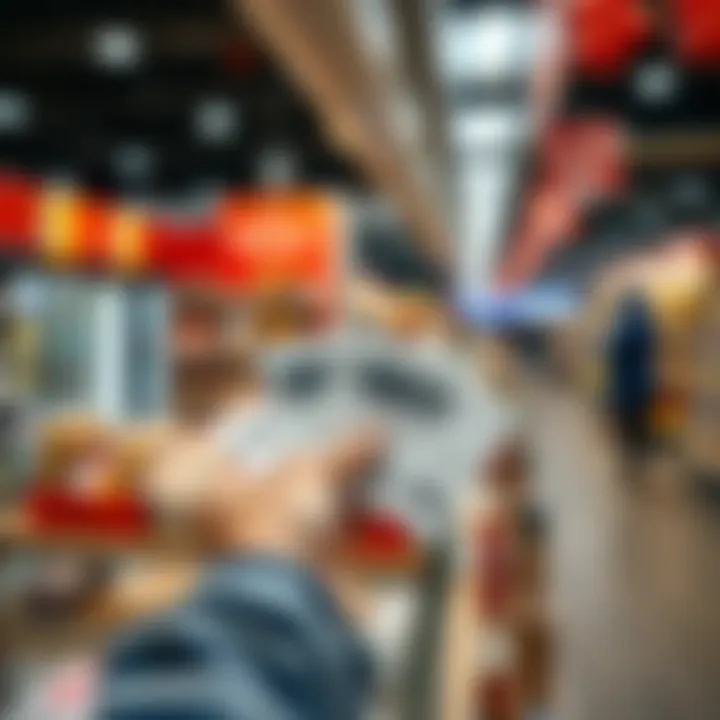 Redeeming Fair Go Bonus Coupons at Local Stores Close-up view of a local store checkout counter with a customer handing over Fair Go Bonus coupons for redemption