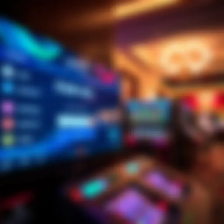 Online casino interface showing secure login and game selection