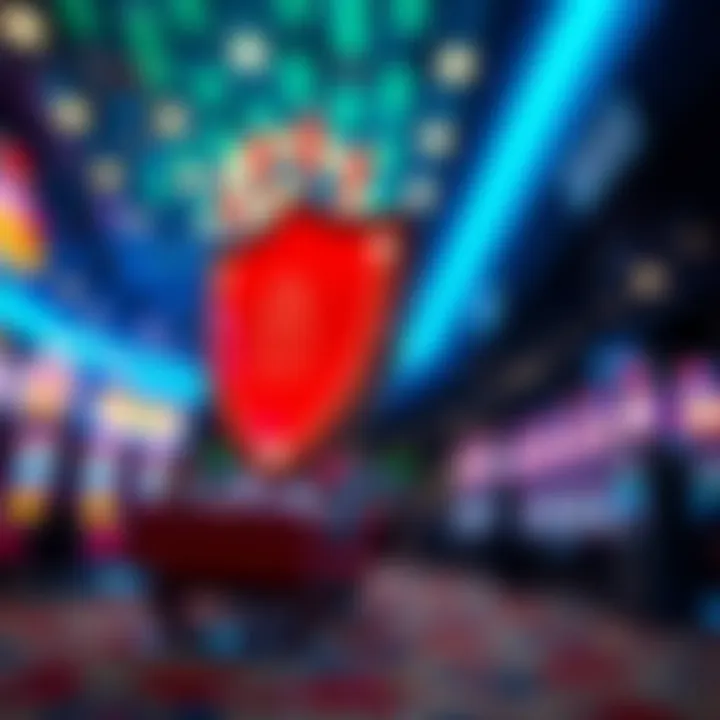 Digital protection symbols representing account safety and privacy