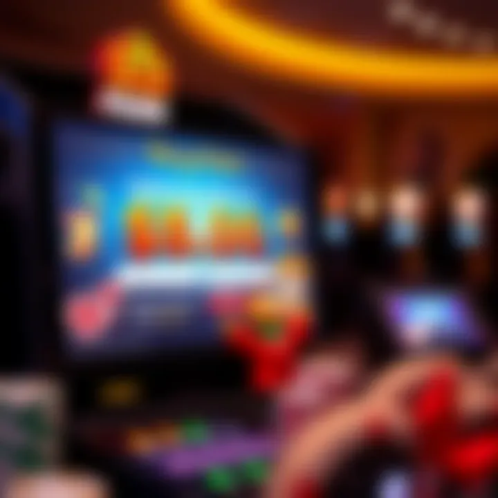 Illustration of a digital casino interface highlighting bonus code entry and promotional offers