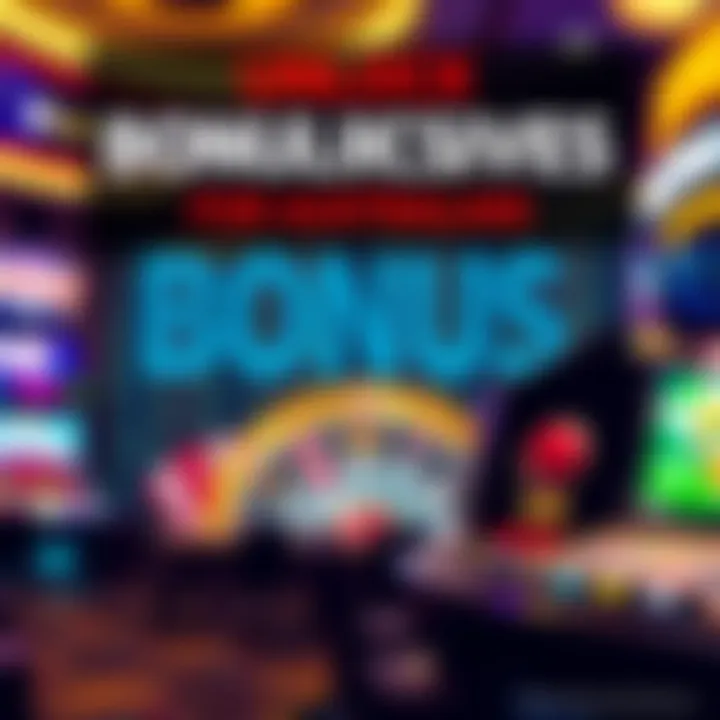 A promotional banner showcasing bonus codes and rewards exclusive to Australian players at an online casino