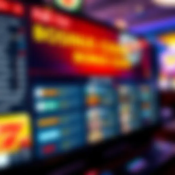 Illustration showing a digital casino screen displaying various bonus codes and promotional offers