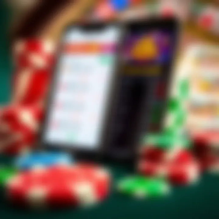 Colorful casino chips and a smartphone displaying Fair Go Casino bonus codes