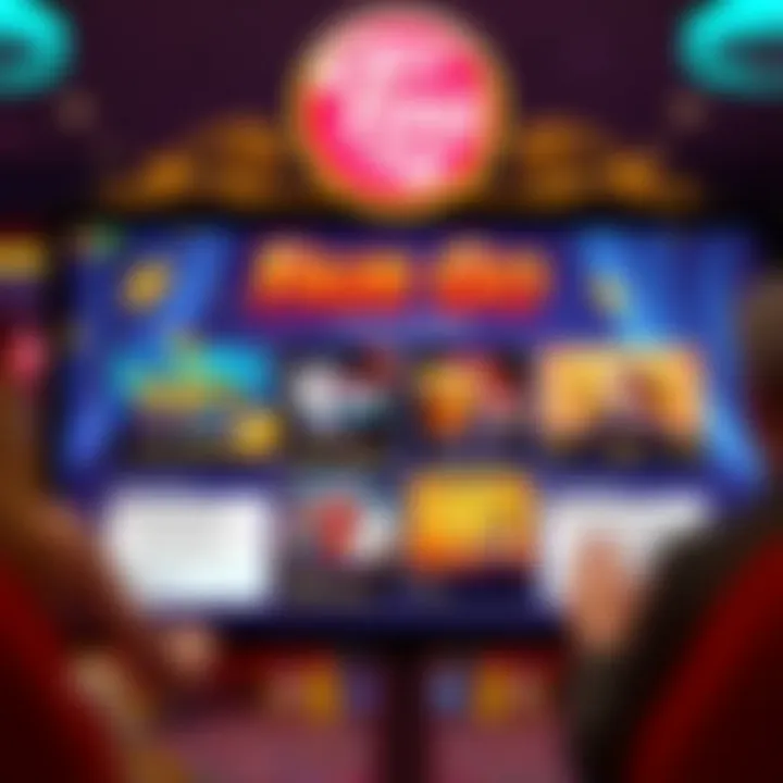 Illustration of a digital casino interface displaying promotional bonus codes and rewards