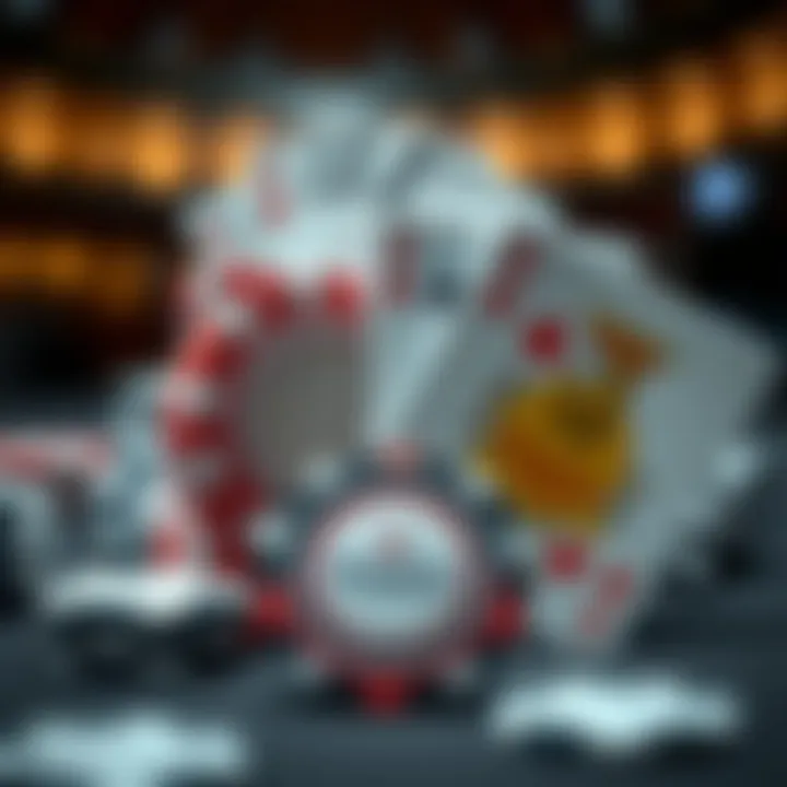 Visual representation of casino chips and playing cards symbolizing casino bonuses and promotions