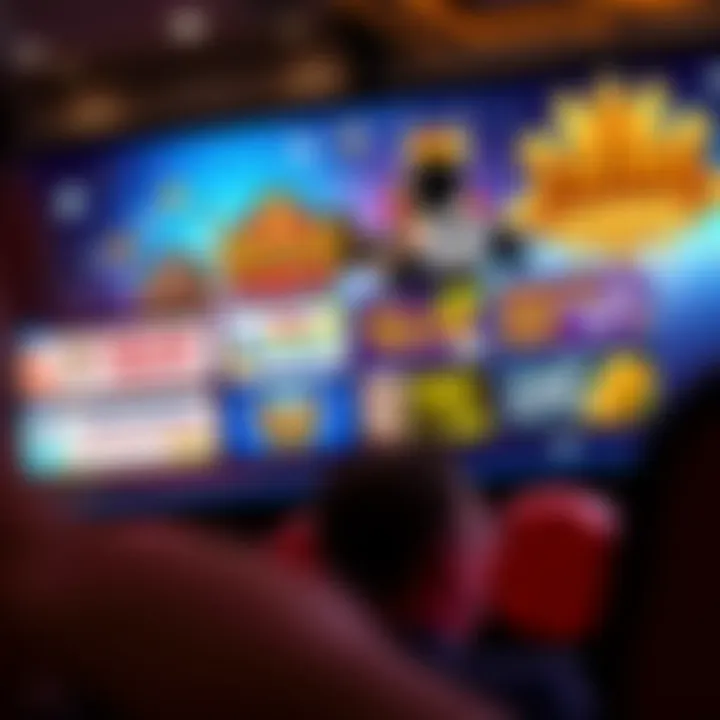 Illustration showing various online casino coupons and promotional offers with a digital background