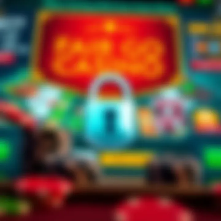 Illustration showing casino chips and a bonus code unlock symbol over a digital device screen