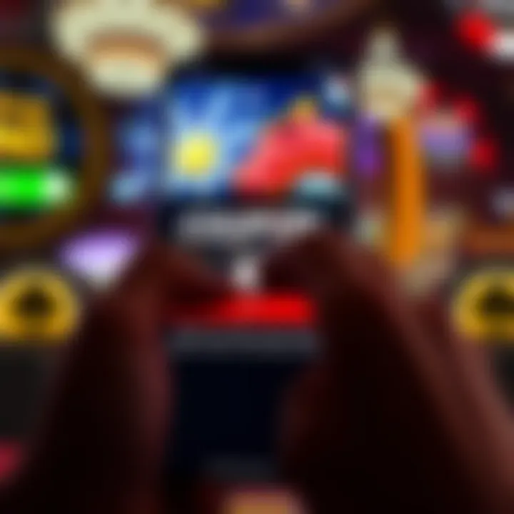 Illustration of a digital coupon code being entered on a mobile device with casino-themed background elements