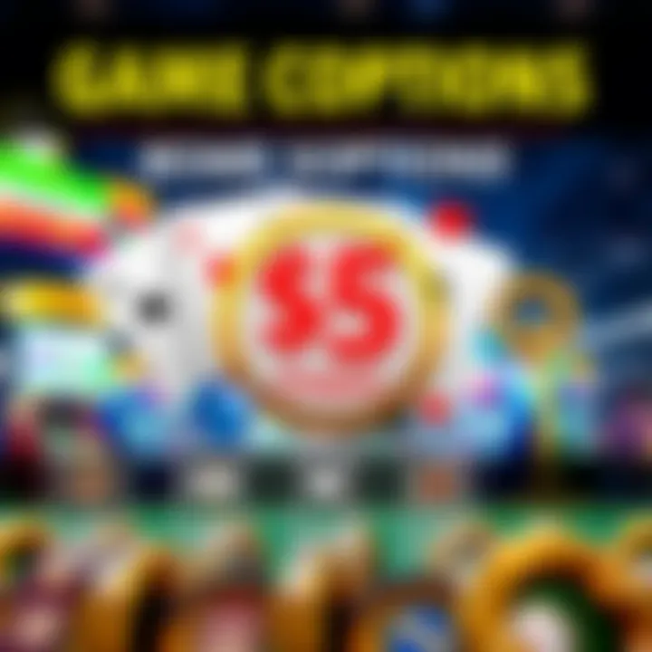 Graphic depicting various casino game icons like poker cards, roulette wheel, and slot machines highlighting game options