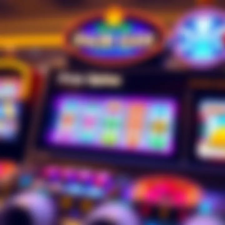 Digital Slot Machine Highlighting Free Spin Rewards at Fair Go Casino Illustration of a digital slot machine displaying free spin rewards at an online casino platform