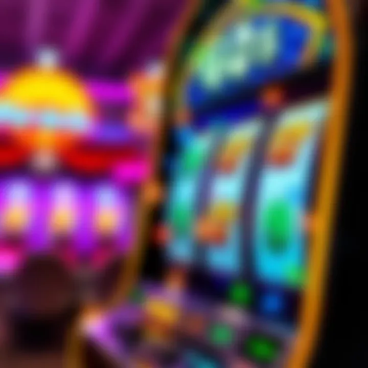 Colorful casino slot machine displaying winning combination