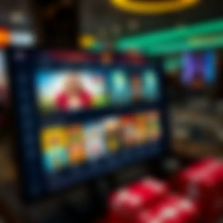 Online casino interface showcasing game selection and bonus offers