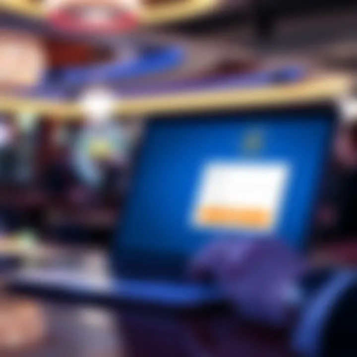 Accessing Fair Go Casino Account through Login User entering login credentials on a laptop to access Fair Go Casino account