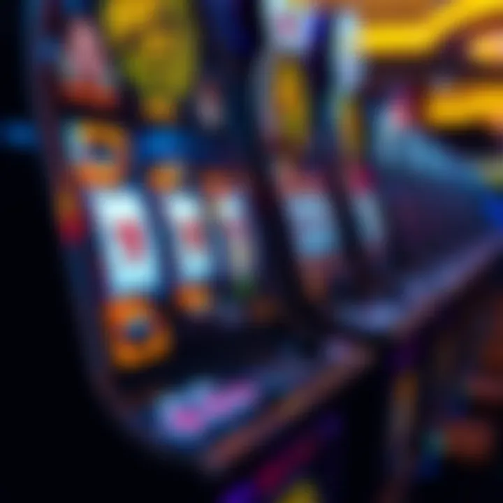 Illustration showing a slot machine with minimal betting credits highlighted