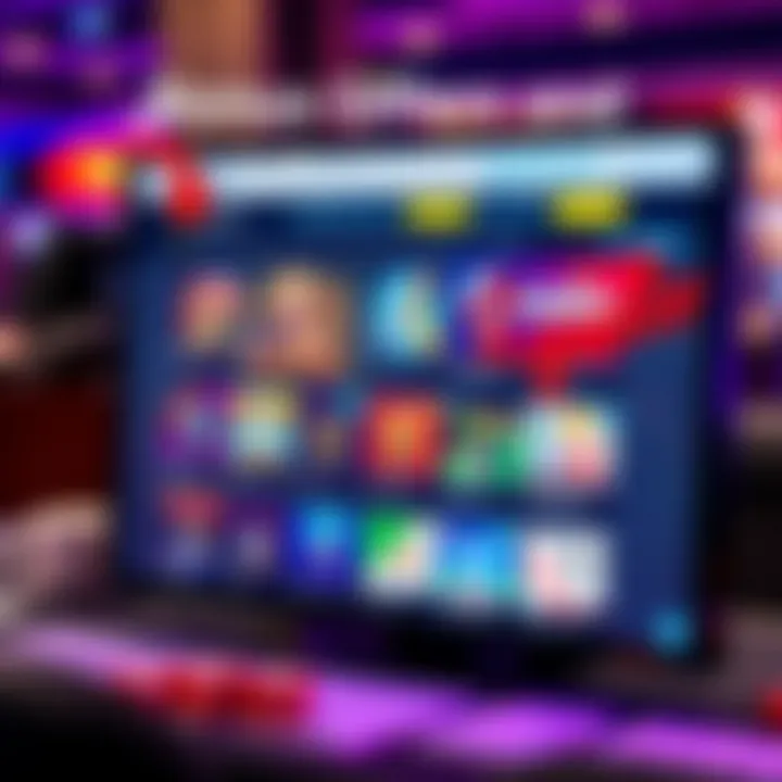 Digital screen displaying casino bonus offers and informative guides for Australian players