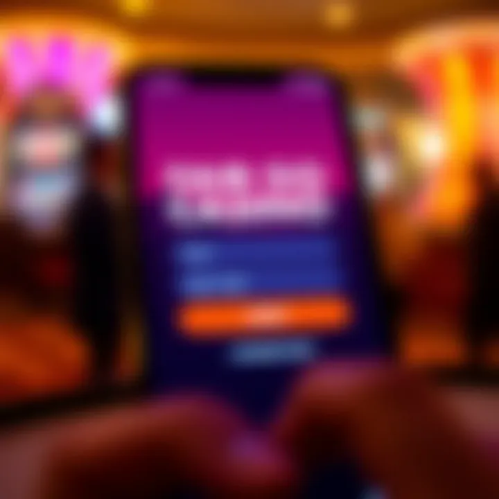 Mobile phone displaying Fair Go Casino login screen with a secure connection symbol