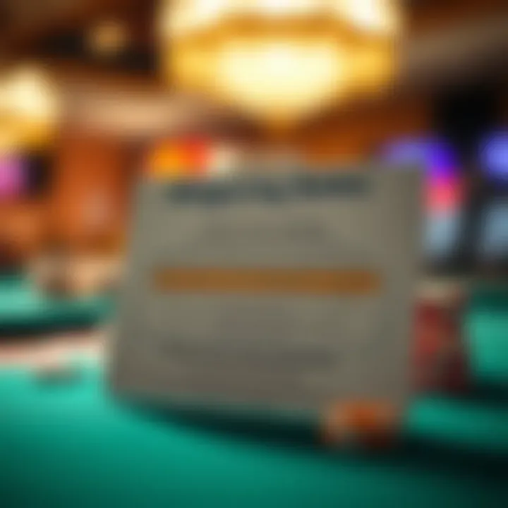 Graphic showing a casino card with bonus terms and wagering conditions highlighted