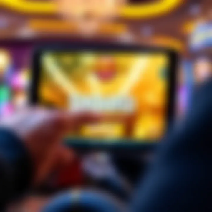 Illustration showing a casino bonus being activated on a digital device