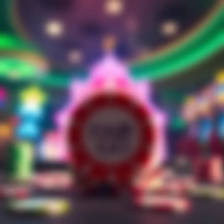 Bright lights and colorful casino chips symbolizing exciting bonus offers at an online casino