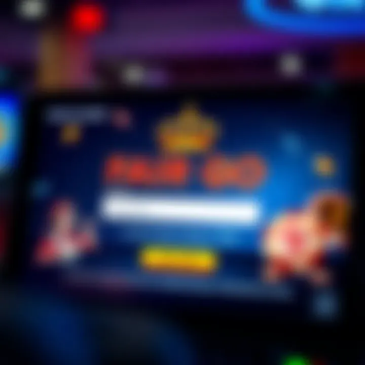 Illustration of a digital casino interface with bonus code input field