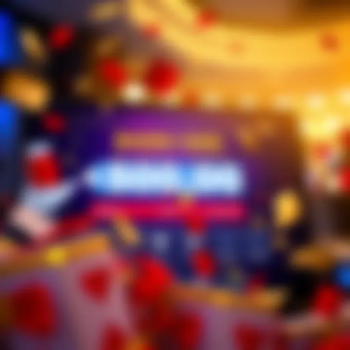 Illustration of a digital bonus code entering on an online casino interface with celebratory confetti