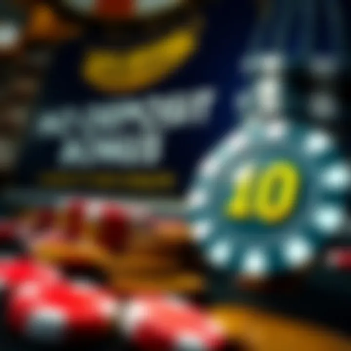 Graphic showing casino chips and coins with promotional text about no deposit bonuses