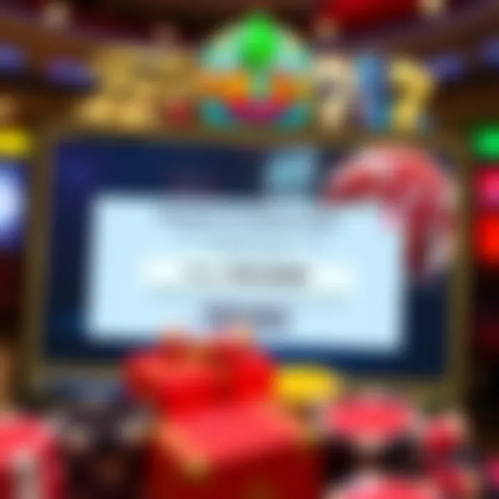 Online casino interface showing no deposit code entry and bonus activation