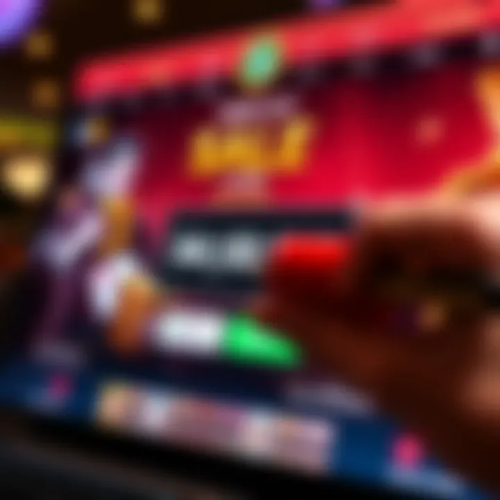 Illustration of a digital coupon code being applied on an online casino interface