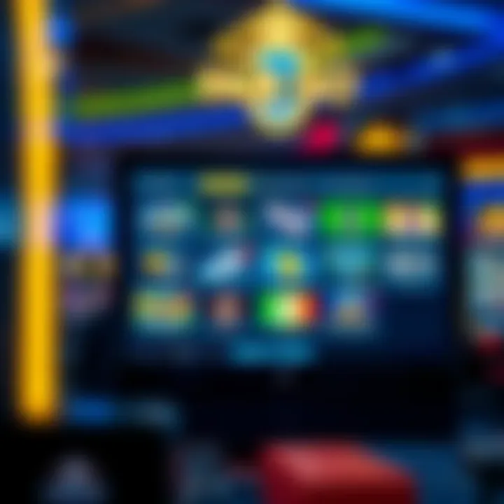 Secure online casino interface displaying safety features and game options