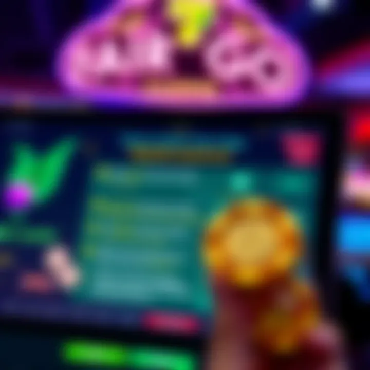 Casino games screen highlighting wagering requirements and eligibility criteria