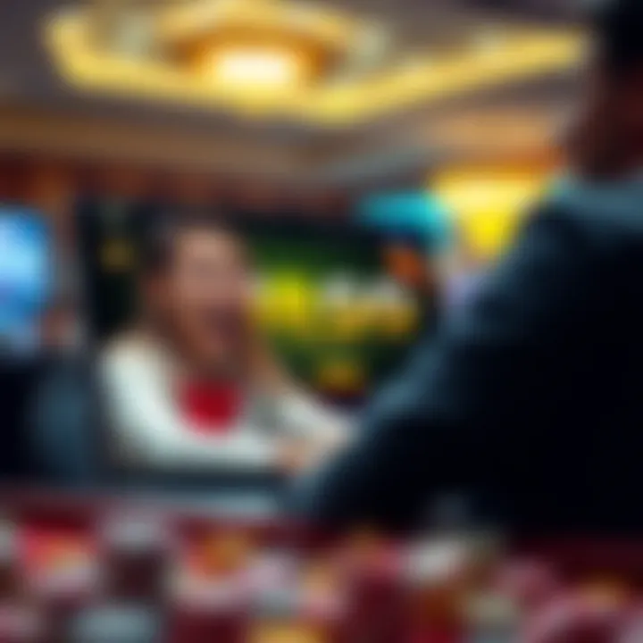 Excited player exploring Fair Go Casino welcome bonus offer on laptop screen