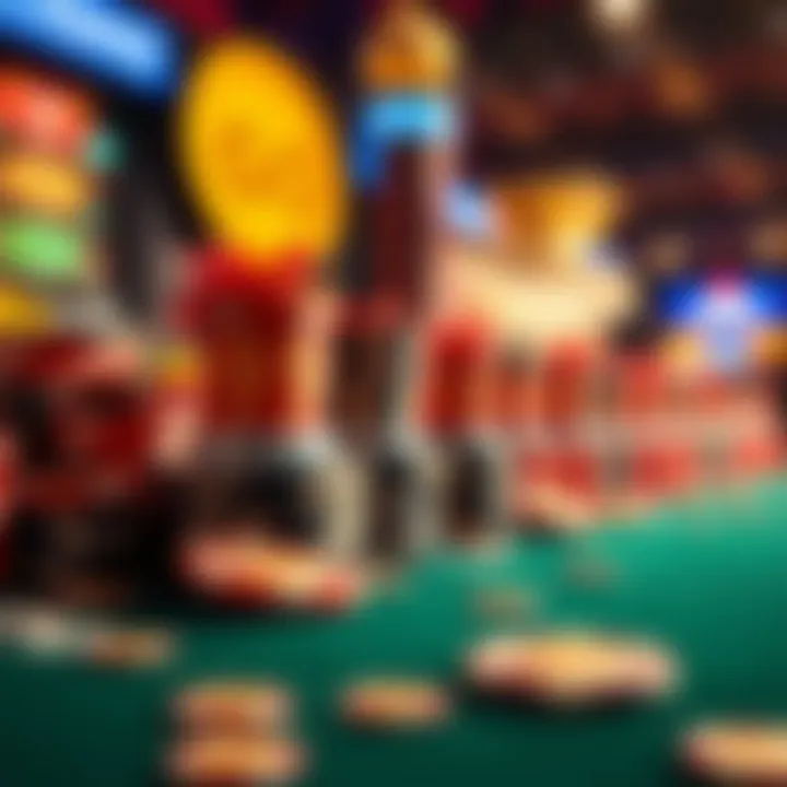 Visual representation of casino welcome bonuses including chip stacks and gift icons