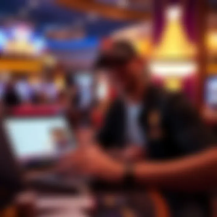 Australian gambler using laptop to access Fair Go Casino online offers