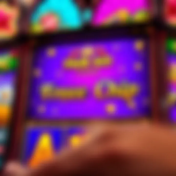 Colorful online casino slot machine interface showing free chip bonus