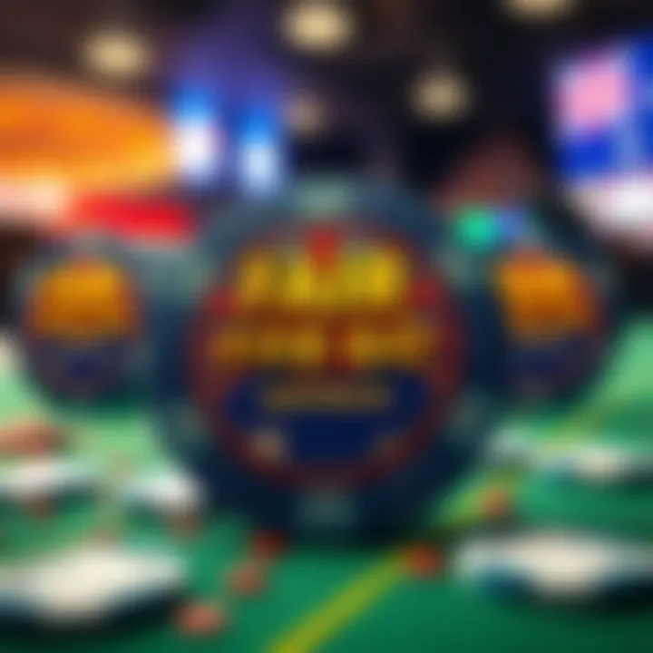 Illustration of online casino promotional chips with Australian theme