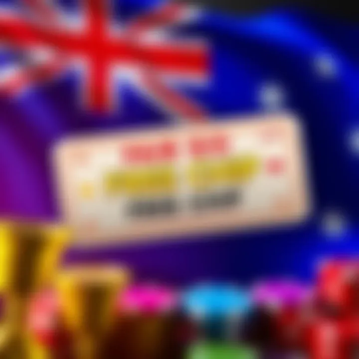 Illustration showing a digital coupon representing the Fair Go Free Chip offer with a vibrant Australian flag backdrop