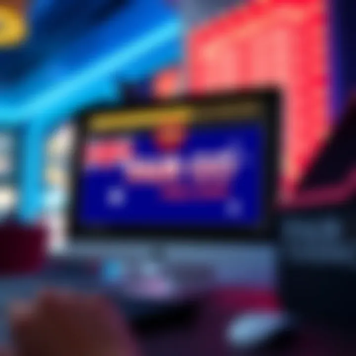 Illustration of a computer screen displaying Fair Go casino's free chip promotion with Australian flag elements