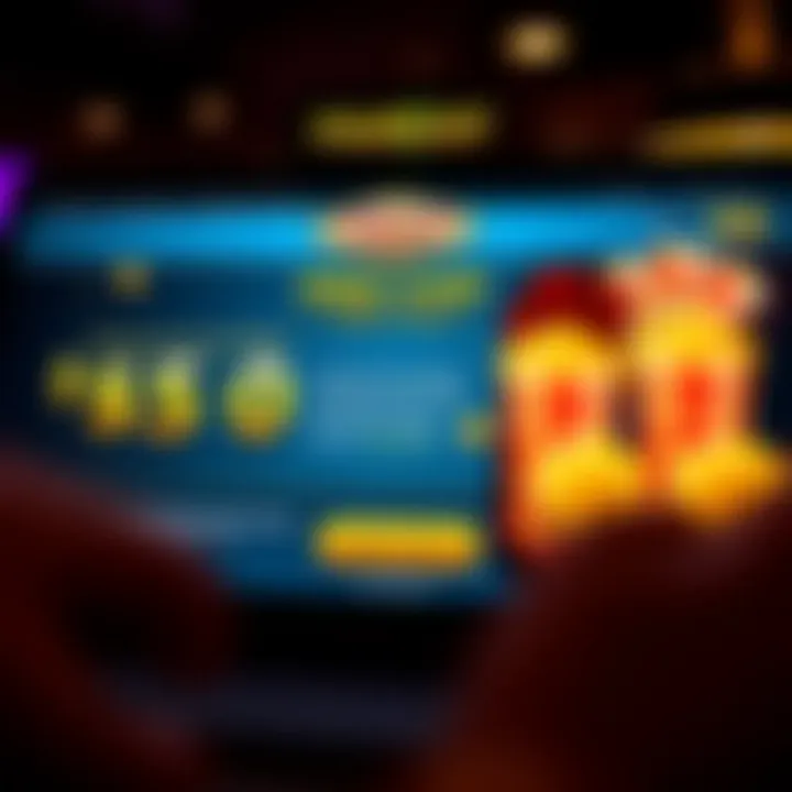 Online casino interface displaying free chip offer details