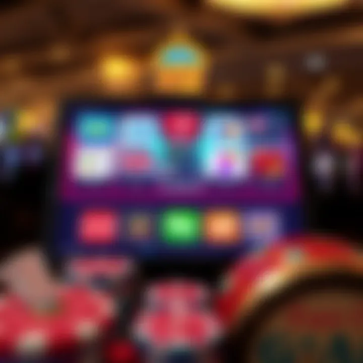 User interface of an online casino showing various payment method icons and navigation menu