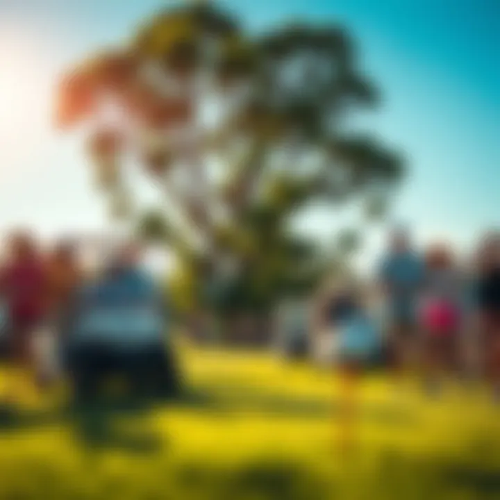 Golfers enjoying a community golf event on a sunny day in Australia
