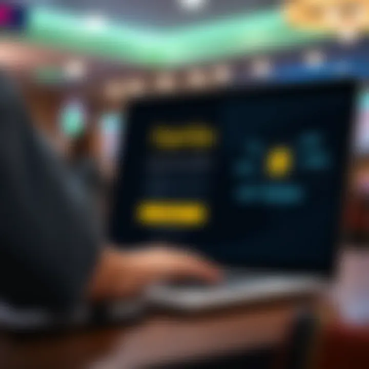 User securely logging into Fair Go Pokies platform on a laptop